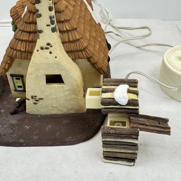 Vtg Department 56 Dickens Village Christmas Carol Cottage Porcelain Lighted 1996 - Picture 8 of 16